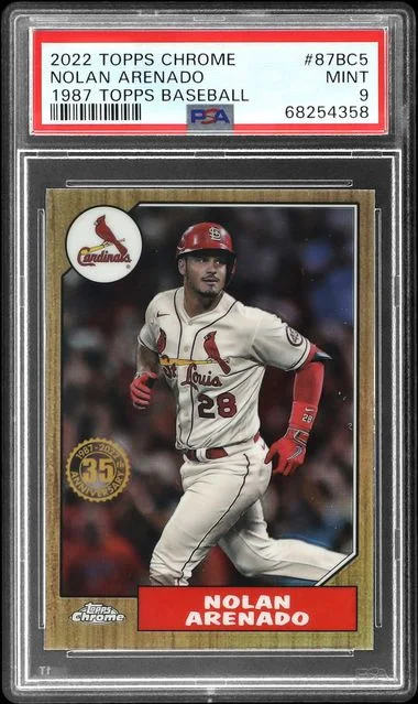 2022 Topps Chrome Nolan Arenado 1987 Topps Baseball #87BC5 card image