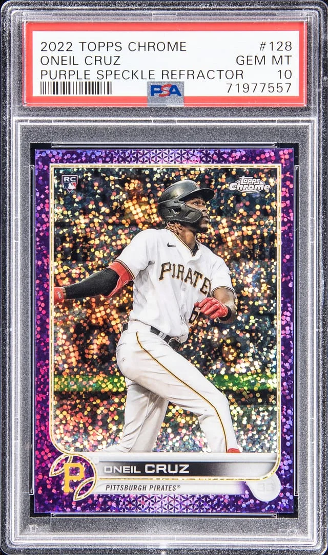 2022 Topps Chrome Oneil Cruz Aqua Wave Refractor #128 card image