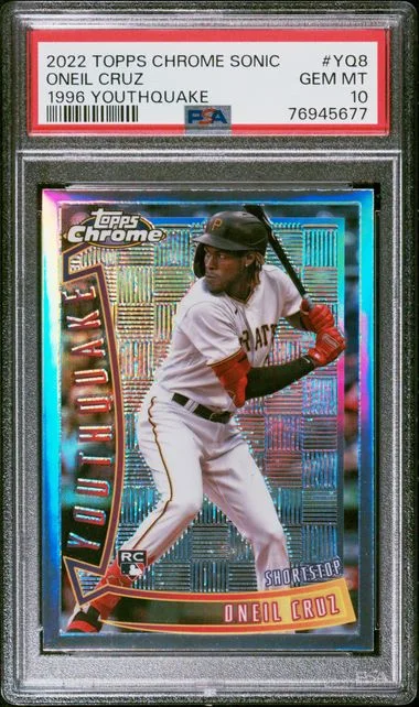 2022 Topps Chrome Oneil Cruz 1996 Youthquake #Yq8 card image