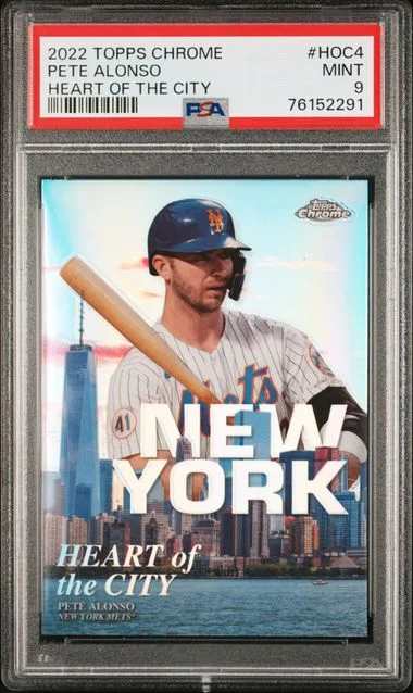 2022 Topps Chrome Pete Alonso Heart Of The City #HOC4 card image