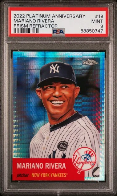 2022 Topps Chrome Platinum Anniversary Mariano Rivera Prism Refractor #19 card image