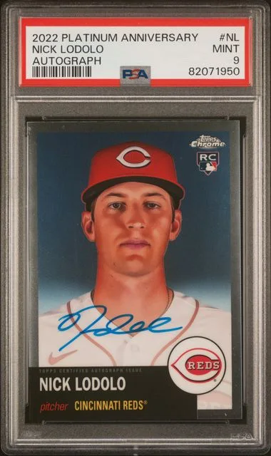 2022 Topps Chrome Platinum Anniversary Nick Lodolo Autograph #NL card image