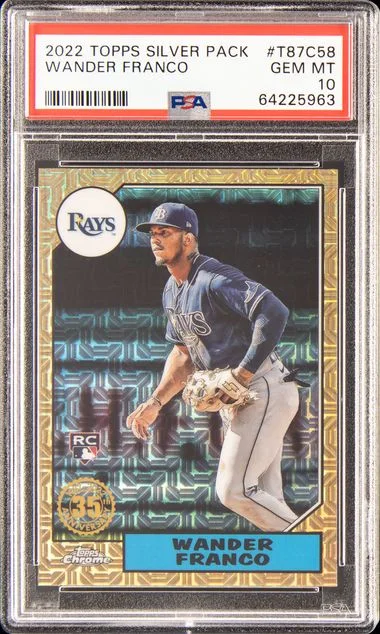 2022 Topps Chrome Promo T87C58 Wander Franco Silver Pack #1987 card image