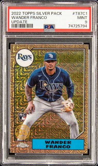 2022 Topps Chrome Promo Update T87C1 Wander Franco Silver Pack #1987 card image
