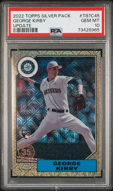 2022 Topps Chrome Promo Update T87C45 George Kirby Silver Pack #1987 card image