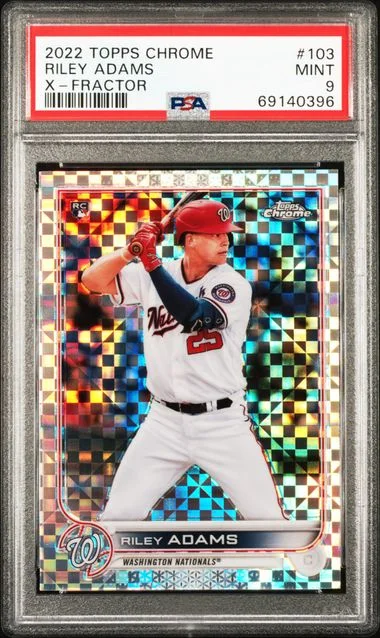 2022 Topps Chrome Riley Adams X-Fractor #103 card image