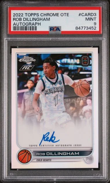 2022 Topps Chrome Rob Dillingham Overtime Elite Autographs #CA-RD3 card image