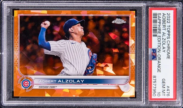 2022 Topps Chrome Sapphire Edition Adbert Alzolay Orange #476 card image