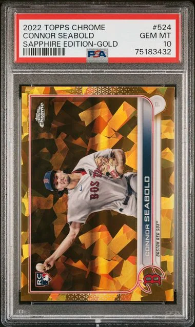 2022 Topps Chrome Sapphire Edition Connor Seabold Gold #524 card image