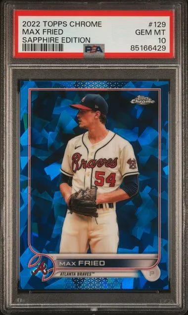 2022 Topps Chrome Sapphire Edition Max Fried #129 card image