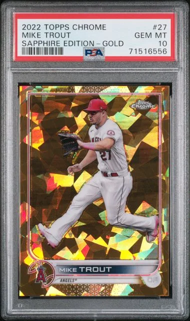 2022 Topps Chrome Sapphire Edition Mike Trout #27 card image