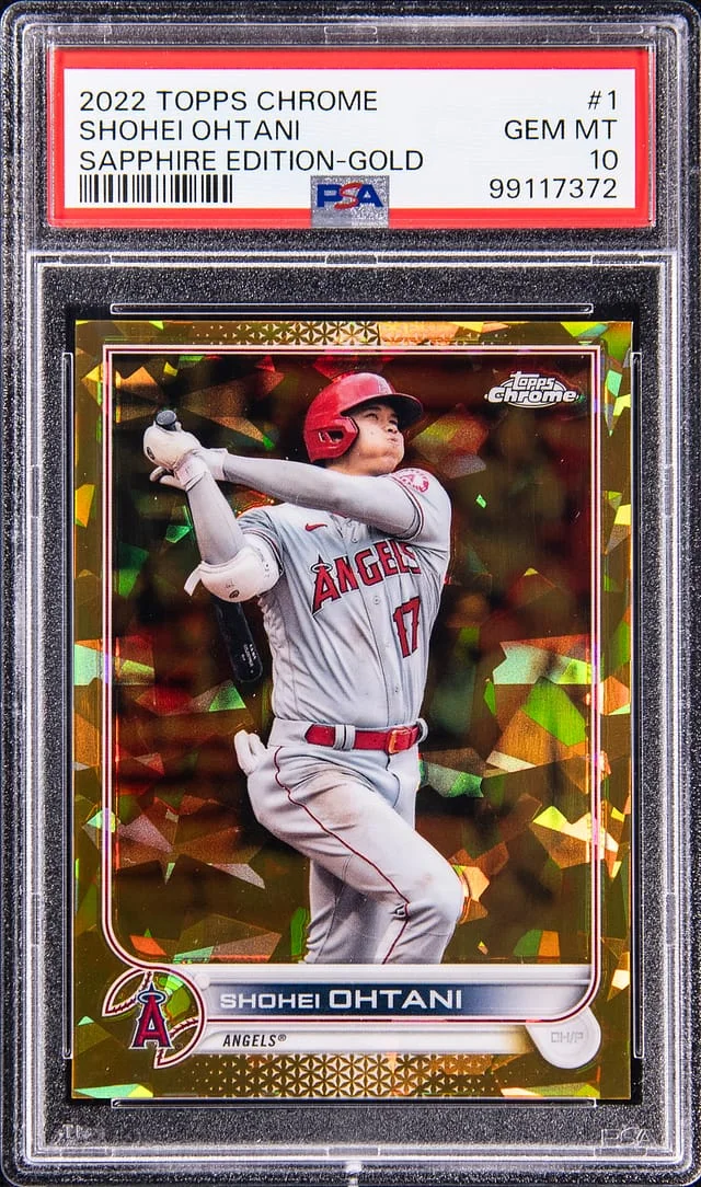 2022 Topps Chrome Sapphire Edition Shohei Ohtani #1 card image