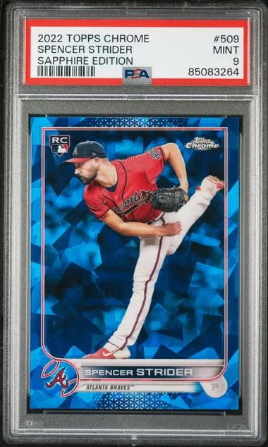 2022 Topps Chrome Sapphire Edition Spencer Strider #509 card image