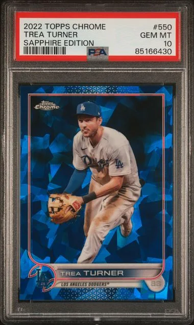 2022 Topps Chrome Sapphire Edition Trea Turner #550 card image