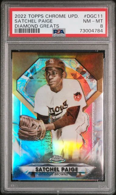 2022 Topps Chrome Satchel Paige Diamond Greats #DGC-11 card image