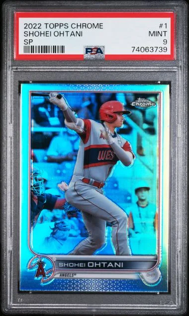 2022 Topps Chrome Shohei Ohtani Sp-Gold Speckle Refractor #1 card image