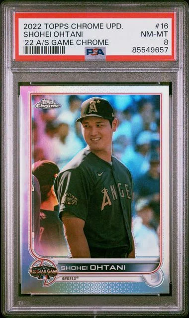 2022 Topps Chrome Shohei Ohtani 2022 All-Star Game Chrome #16 card image