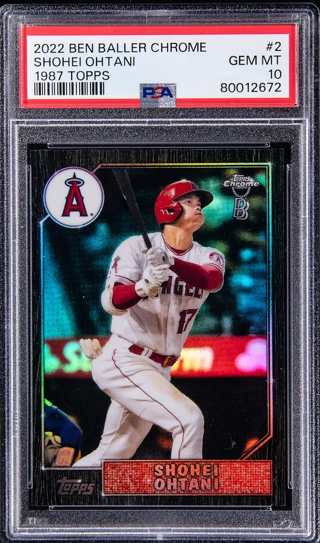 2022 Topps Chrome Shohei Ohtani 87 Topps Baseball #87BC-2 card image