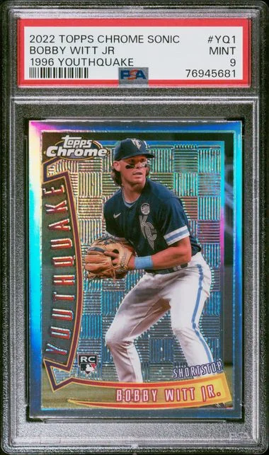 2022 Topps Chrome Sonic Bobby Witt Jr. 1996 Youthquake #YQ1 card image