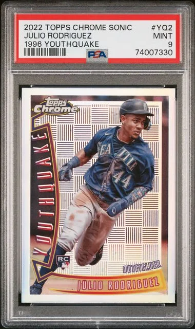 2022 Topps Chrome Sonic Julio Rodriguez 1996 Youthquake #YQ-2 card image