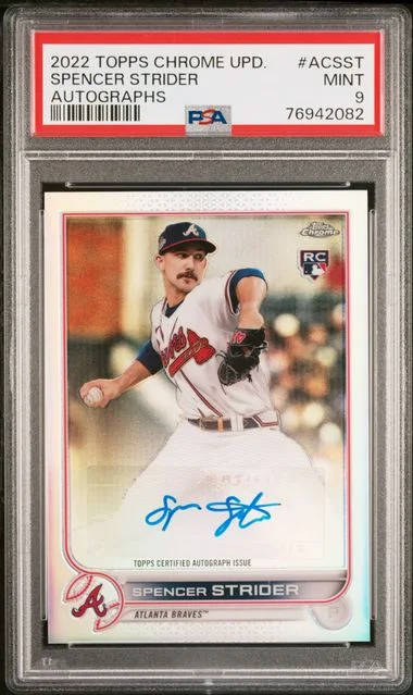 2022 Topps Chrome Spencer Strider Autograph #AC-SST card image