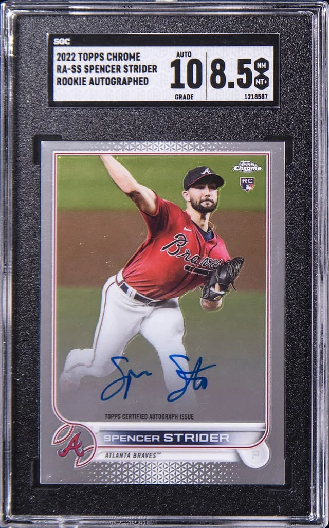 2022 Topps Chrome Spencer Strider Autograph #RA-SS card image