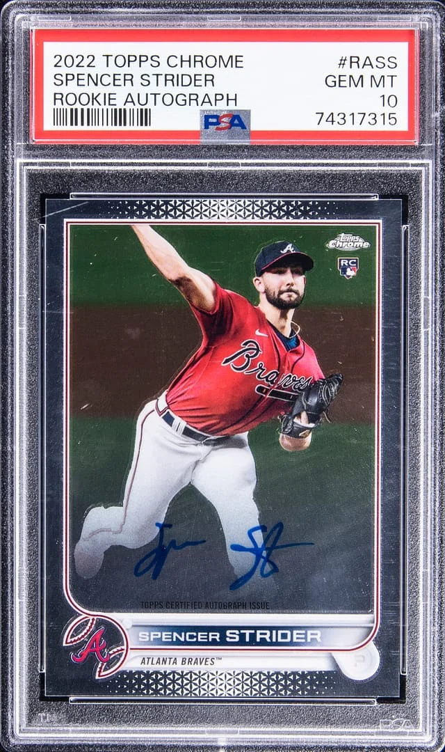 2022 Topps Chrome Spencer Strider Autograph #RASS card image