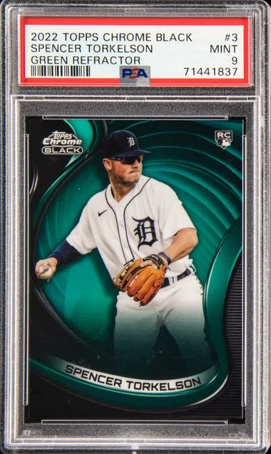 2022 Topps Chrome Spencer Torkelson Green Refractor #3 card image