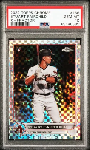 2022 Topps Chrome Stuart Fairchild XFractor #156 card image