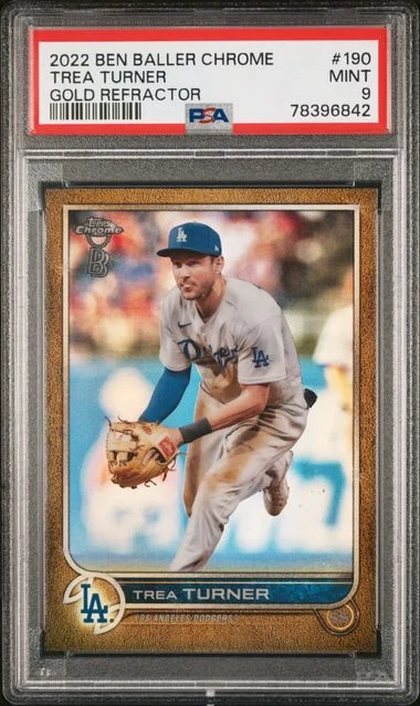 2022 Topps Chrome Trea Turner Ben Baller #190 card image
