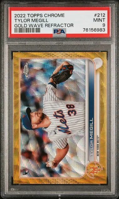 2022 Topps Chrome Tylor Megill Gold Weave Refrator #212 card image