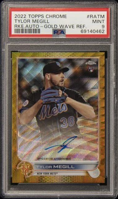 2022 Topps Chrome Tylor Megill Autographs Orange Refractor #RA-TM card image