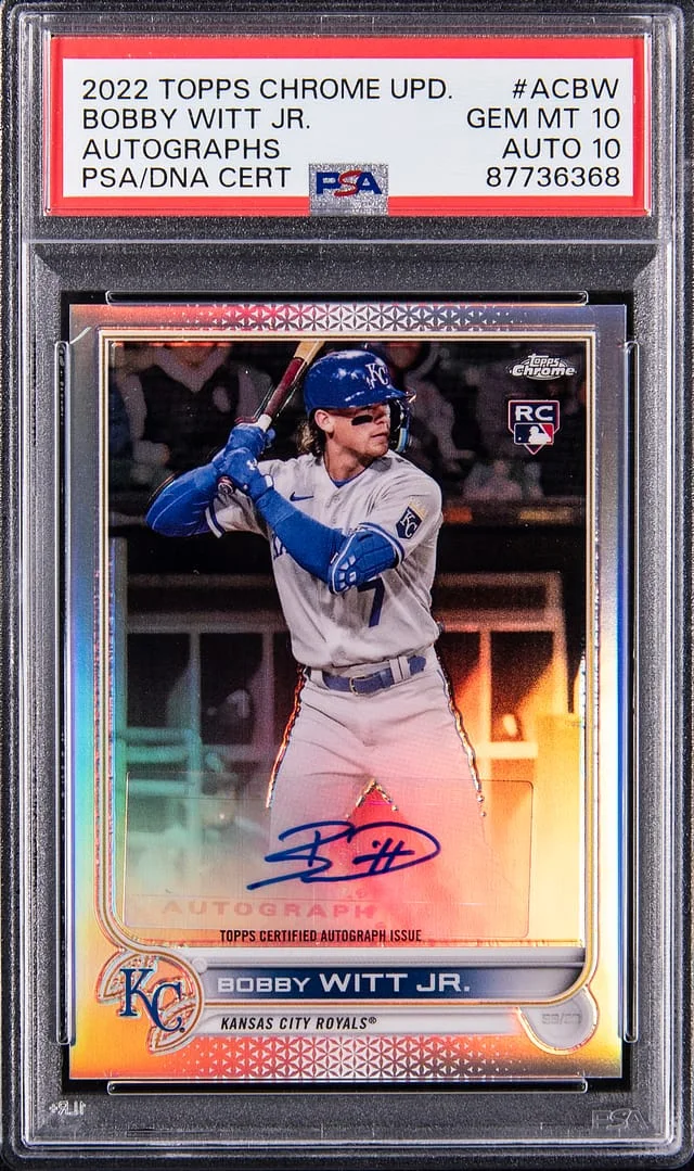 2022 Topps Chrome Update Bobby Witt Jr. Autograph #AC-BW card image