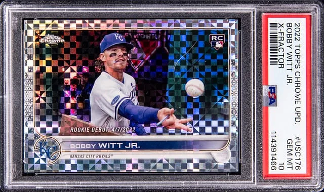 2022 Topps Chrome Update Bobby Witt Jr. X-fractor #USC-176 card image