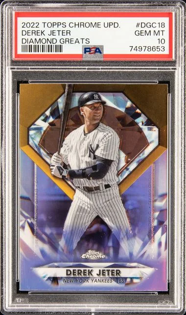 2022 Topps Chrome Update Derek Jeter Diamond Greats #DGC-18 card image