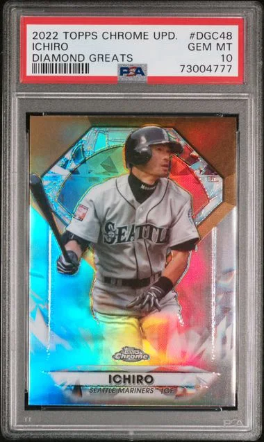 2022 Topps Chrome Update Ichiro Diamond Greats #DGC-48 card image