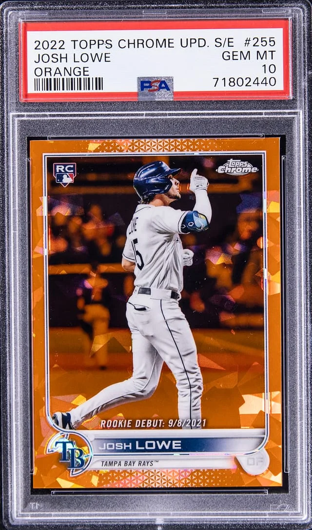 2022 Topps Chrome Update Josh Lowe Orange #255 card image