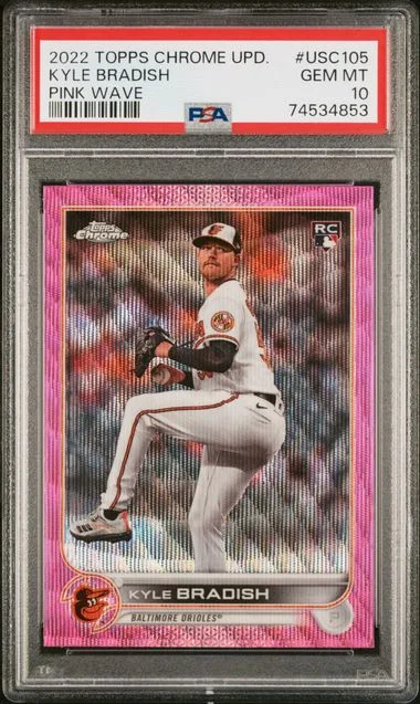 2022 Topps Chrome Update Kyle Bradish Pink Wave #USC105 card image