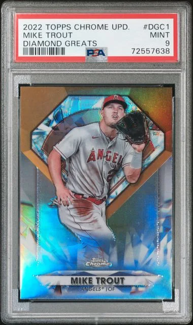 2022 Topps Chrome Update Mike Trout Diamond Greats #DGC-1 card image