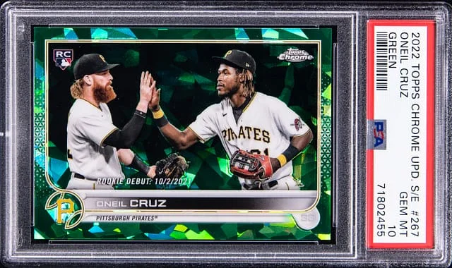 2022 Topps Chrome Update Oneil Cruz Green #267 card image