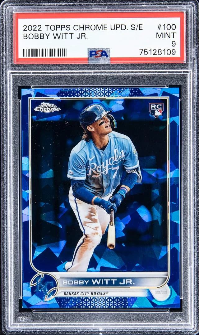 2022 Topps Chrome Update Sapphire Bobby Witt Jr. Edition #100 card image