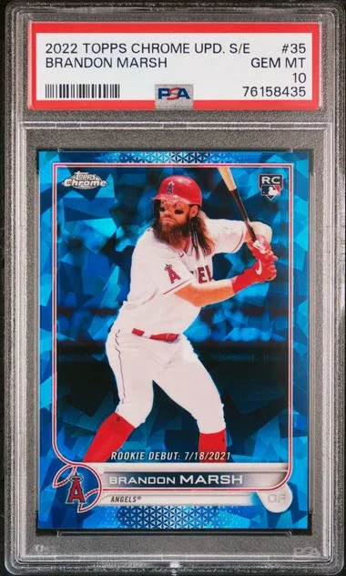 2022 Topps Chrome Update Sapphire Brandon Marsh Edition #US35 card image