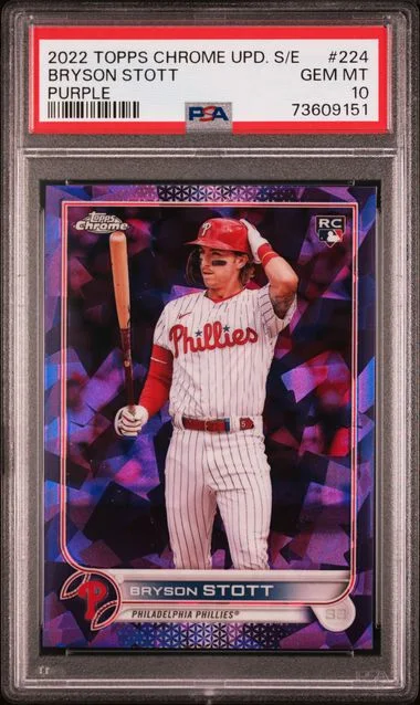 2022 Topps Chrome Update Sapphire Bryson Stott Edition Purple #224 card image