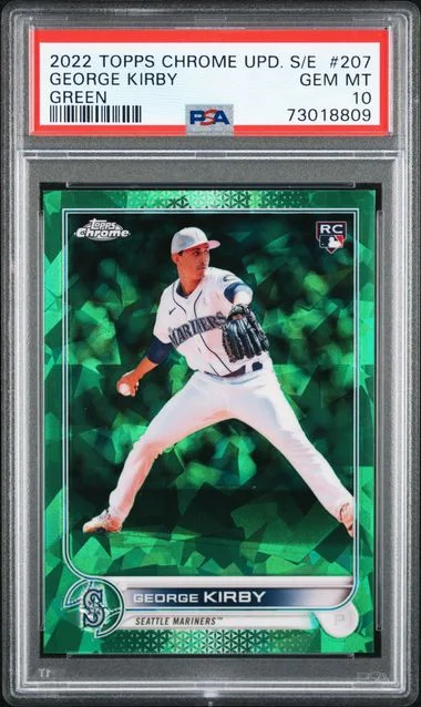 2022 Topps Chrome Update Sapphire George Kirby Edition Green #US207 card image