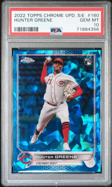 2022 Topps Chrome Update Sapphire Hunter Greene Edition #160 card image