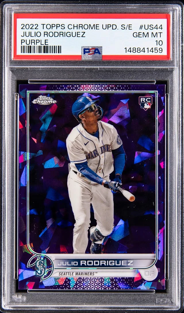 2022 Topps Chrome Update Sapphire Julio Rodriguez Edition Purple #US44 card image