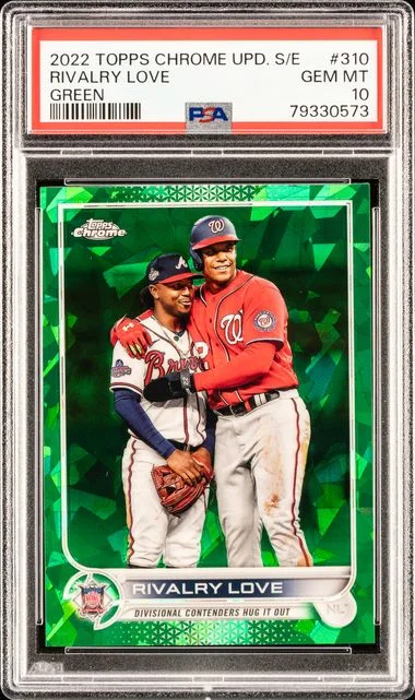 2022 Topps Chrome Update Sapphire Rivalry Love Edition Green #310 card image