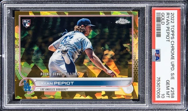 2022 Topps Chrome Update Sapphire Ryan Pepiot Edition Gold #US258 card image