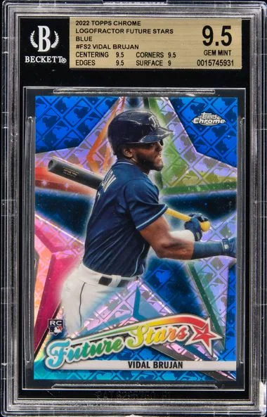 2022 Topps Chrome Vidal Brujan Future Stars Blue #FS-2 card image