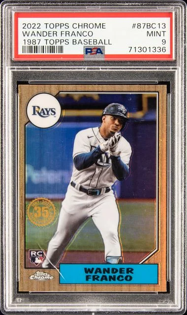2022 Topps Chrome Wander Franco 1987 Topps Baseball #87BC-13 card image